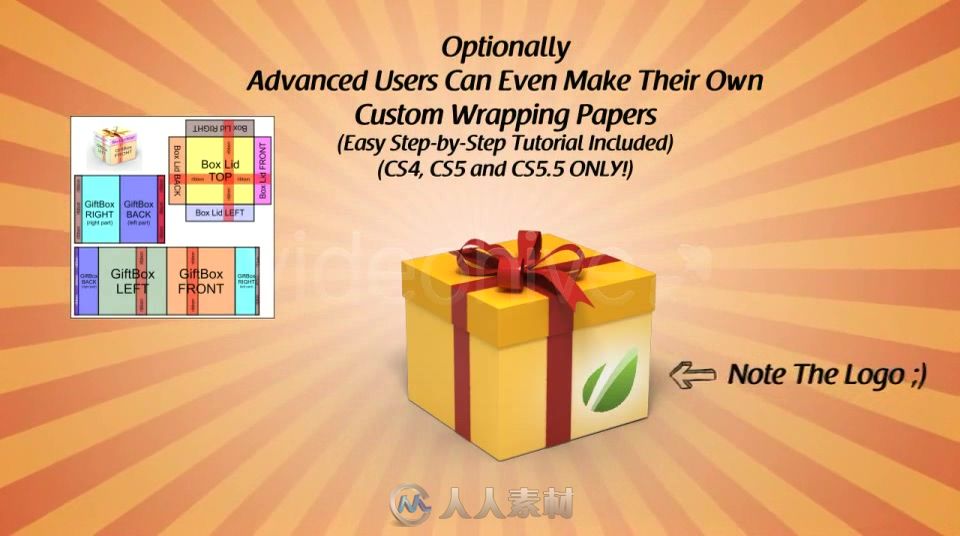 情人节定制礼盒产品宣传AE模板 Videohive  Gift Box (Custom-Wrapped) 3987014