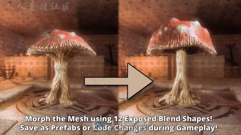 蘑菇怪物包PBR生物角色模型Unity3D素材资源