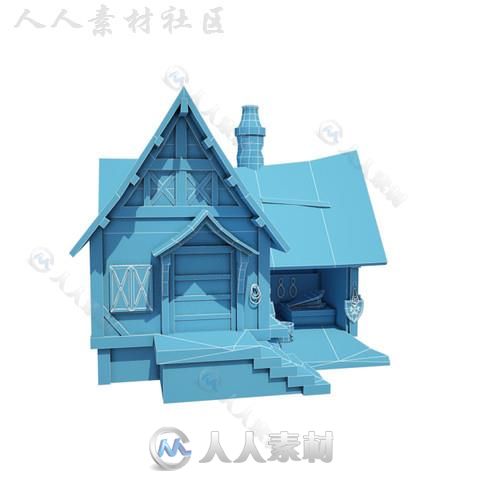 中世纪房子室外道具模型Unity3D素材资源