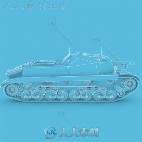 43m兹里尼II号坦克陆地车辆模型Unity3D素材资源