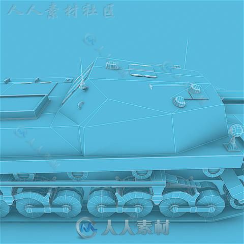 43m兹里尼II号坦克陆地车辆模型Unity3D素材资源
