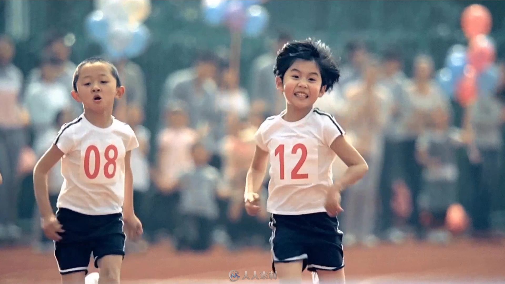 运动会跑步跳舞微笑视频素材
