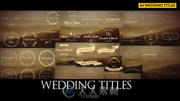 温馨美丽的婚礼标题动画AE模板 Videohive Wedding Titles 17622074