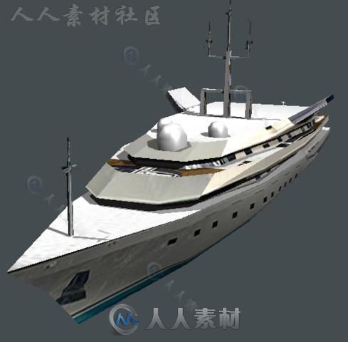 游艇帆船海上车辆模型Unity3D素材资源