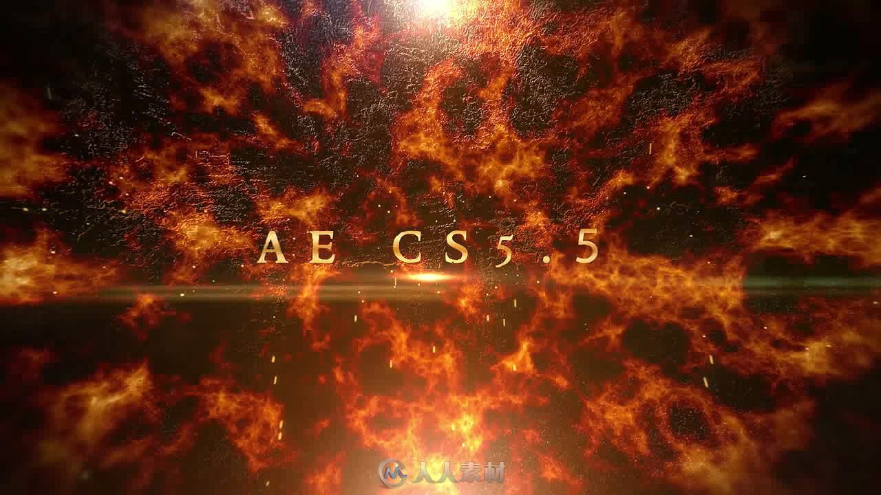 酷炫史诗火焰金色文字标题动画AE模板 Fire Epic Titles