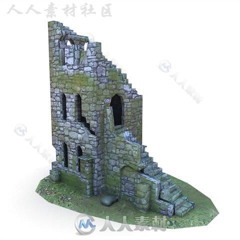 中世纪建筑遗址历史环境模型Unity3D素材资源
