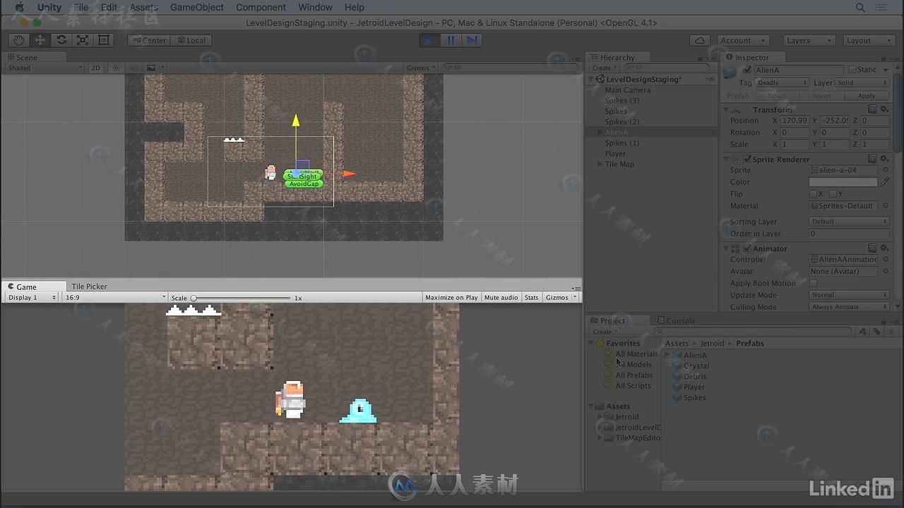 Unity中2D游戏关卡设计基础训练视频教程 Unity 5 2D Level Design
