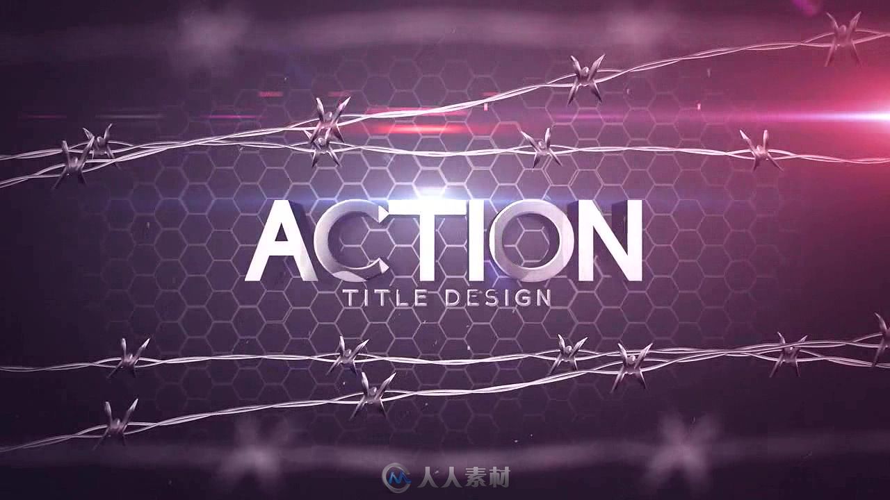 超酷惊人的动作预告片金属标题动画AE模板 Action Title Design