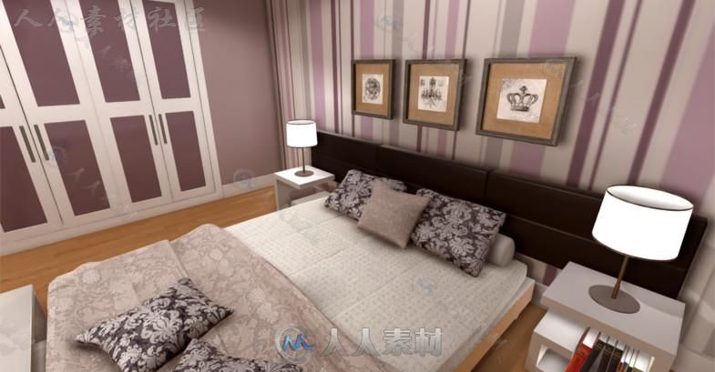 现代卧室室内道具3D模型Unity素材资源