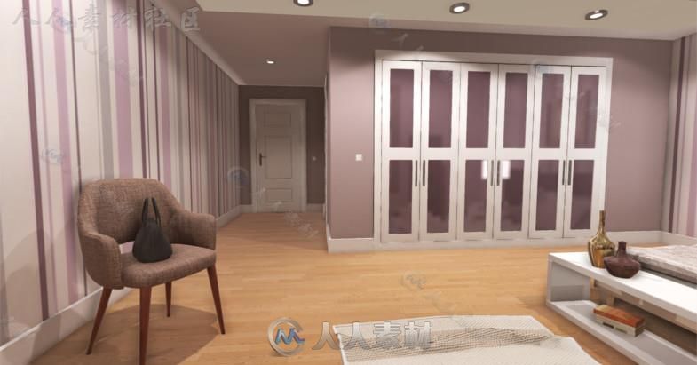 现代卧室室内道具3D模型Unity素材资源