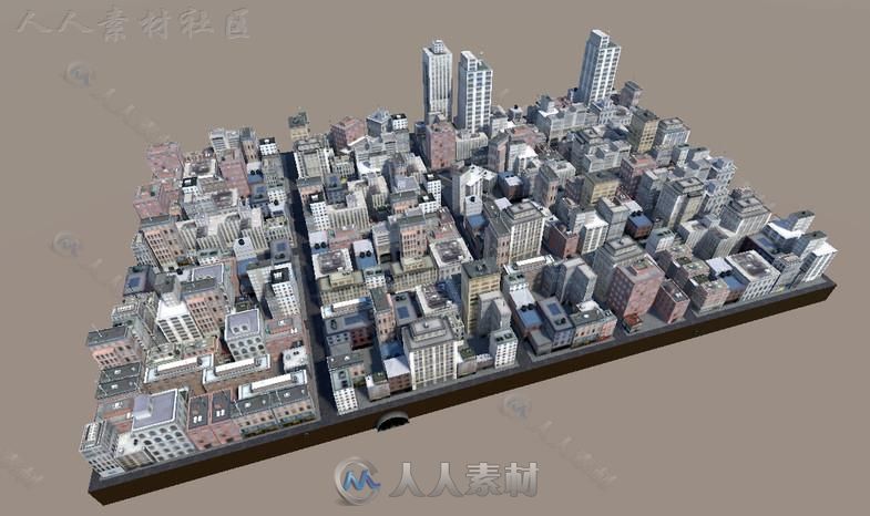 纽约城市建筑城市环境3D模型Unity游戏素材资源