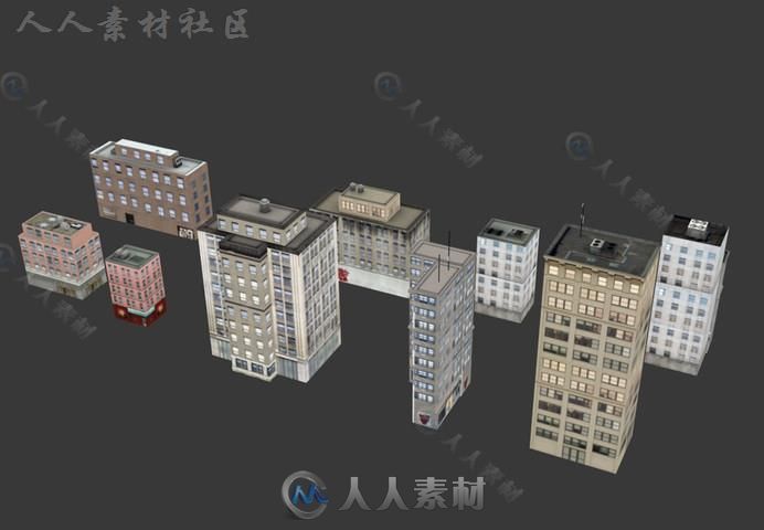 纽约城市建筑城市环境3D模型Unity游戏素材资源