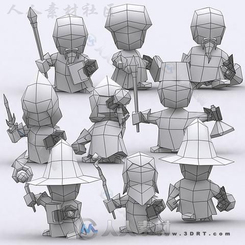 幻想法师人形生物角色3D模型Unity游戏素材资源