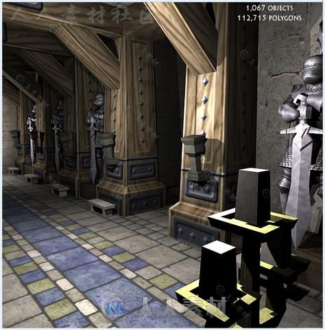 中世纪皇家城堡3D模型Unity游戏素材资源