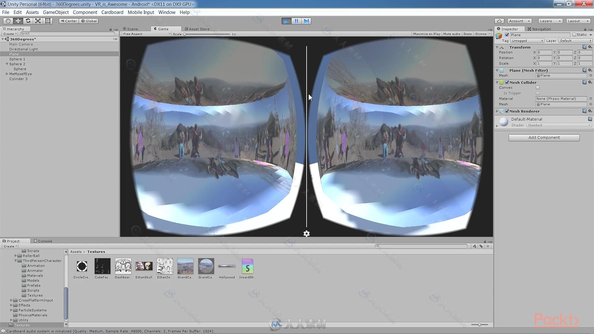 Unity中VR技术核心技术训练视频教程 PACKT PUBLISHING UNITY VIRTUAL REALITY VOLU...