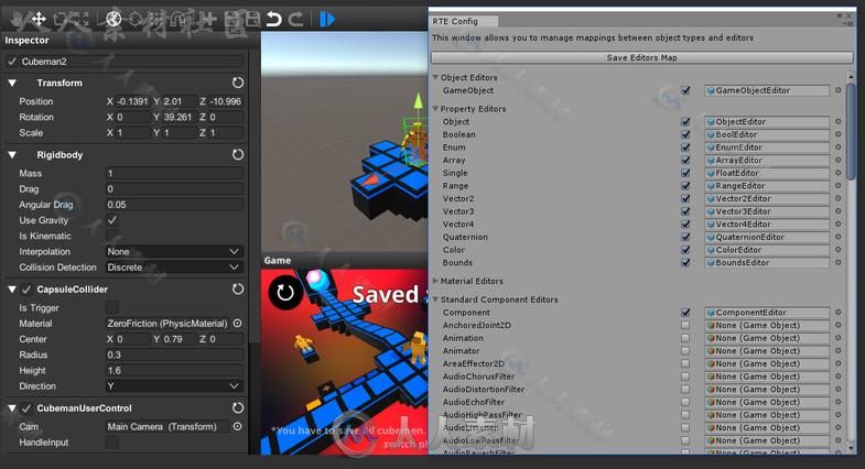 运行时场景脚本建模编辑器扩充Unity游戏素材资源