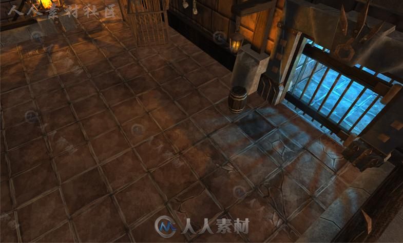 幻想红色监狱地下城环境3D模型Unity游戏素材资源