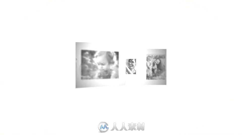 时尚白色相框家庭照片展示幻灯片相册动画AE模板Videohive White Frames Slideshow...