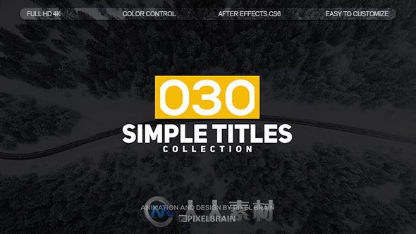 现代简单时尚文字字幕标题排版动画AE模板 Videohive Simple Titles 19626743