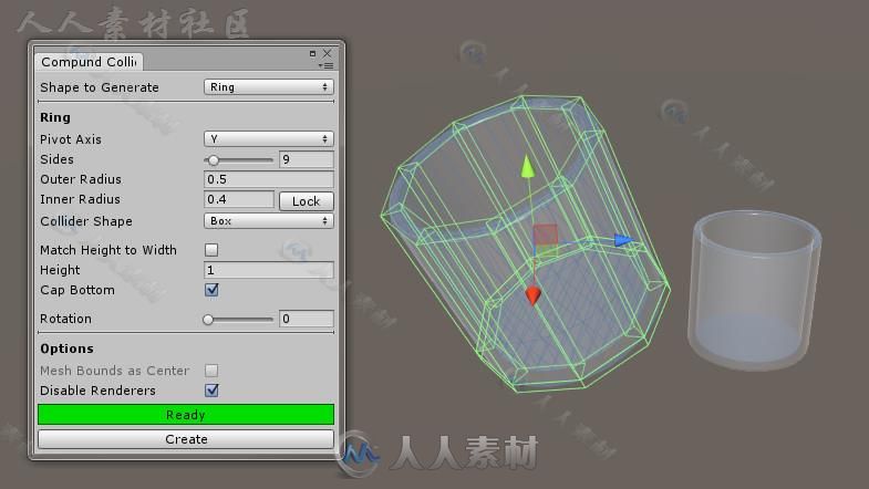 复合对撞机生成器工具编辑器扩充Unity游戏素材资源