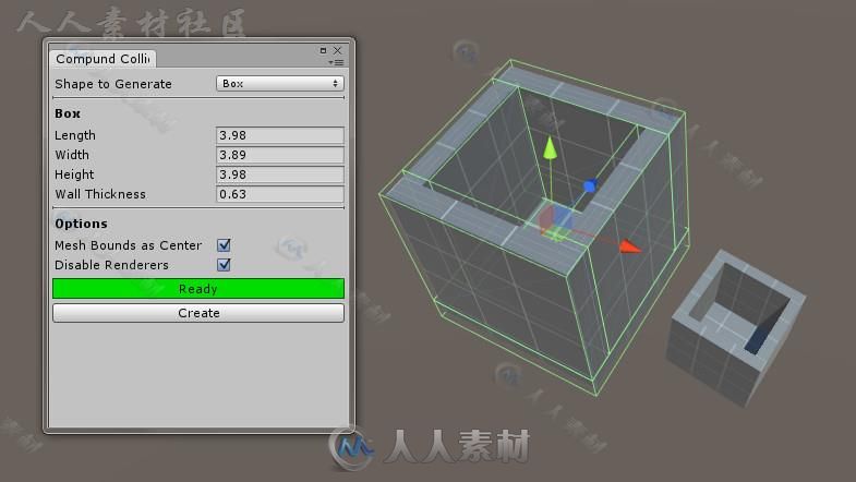 复合对撞机生成器工具编辑器扩充Unity游戏素材资源