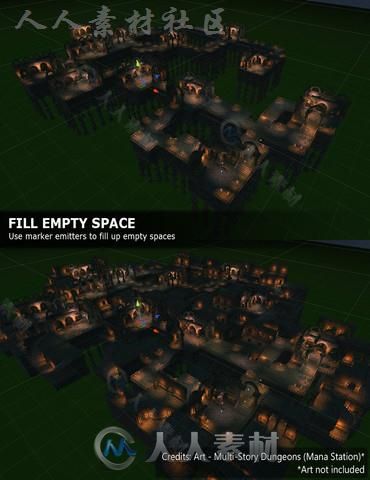 强大的地下城生成工具编辑器扩充Unity游戏素材资源