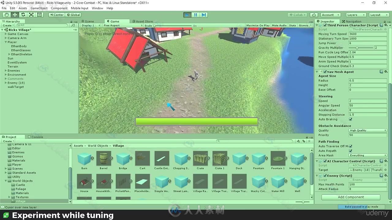 Unity中RPG角色扮演游戏制作核心技术视频教程全集完整版 UDEMY RPG CORE COMBAT C...