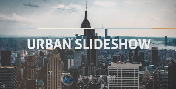 创意时尚明亮城市动态照片展示幻灯片AE模板Videohive Urban Dynamic Slideshow 19...