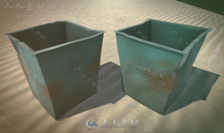 城市各种垃圾桶工业道具3D模型Unity游戏素材资源