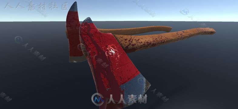消防斧近战武器道具3D模型Unity游戏素材资源
