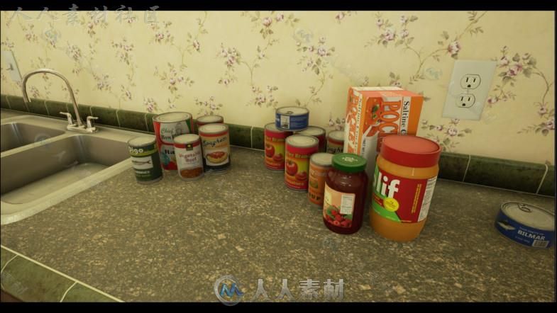 现代食品包装道具3D模型Unity游戏素材资源