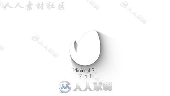 迷你优雅的商务标志显示LOGO演绎AE模板Videohive Minimal 3d - Elegant Logo Reve...