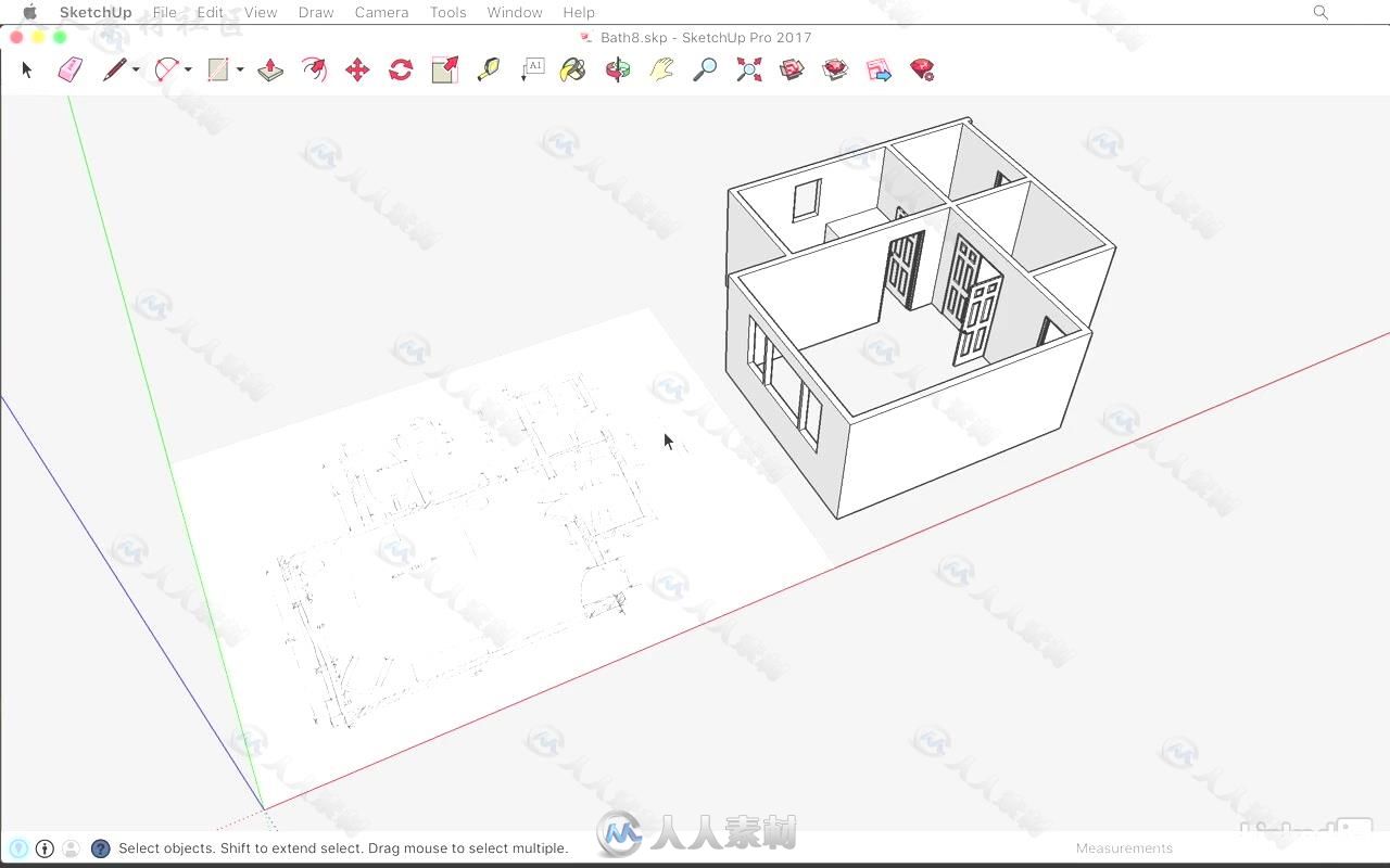 SketchUp浴室改造设计训练视频教程 SketchUp Bathroom Remodel