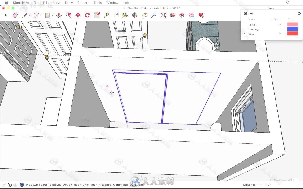 SketchUp浴室改造设计训练视频教程 SketchUp Bathroom Remodel