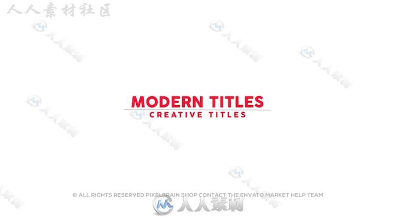 现代简约干净独特的文字标题排版动画展示幻灯片AE模板Videohive Modern Titles II...