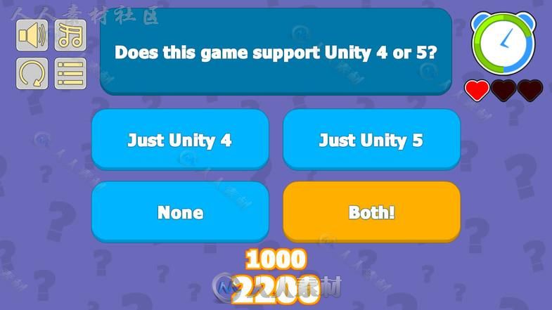 快速方便的琐事测验游戏样板完整项目Unity游戏素材资源