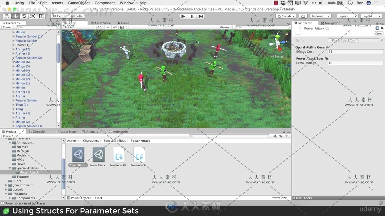 Unity中RPG角色扮演游戏制作核心技术视频教程全集完整版 UDEMY RPG CORE COMBAT C...