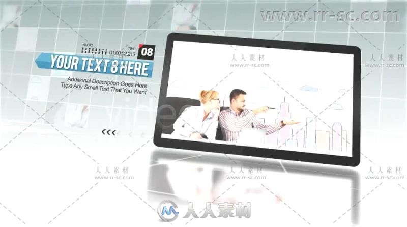 现代商务风格网格照片展示幻灯片相册动画AE模板 Videohive Corporate Grid 5359918