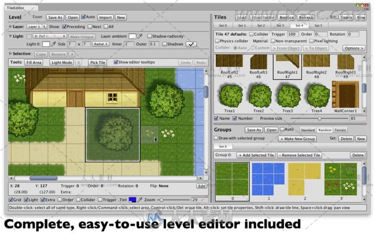 超拼贴地图2D与图片管理编辑器扩充Unity游戏素材资源