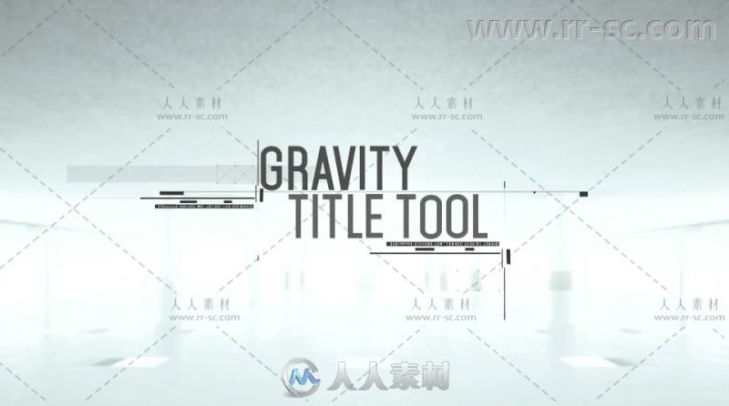 炫酷未来科技感HUD文字字幕标题动画AE模板 Videohive Gravity Title Tool 19270965