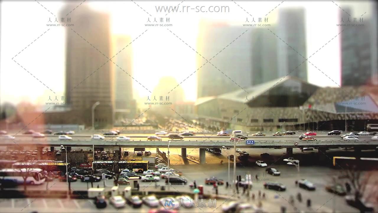 延时摄影北京城市交通街道实拍视频素材