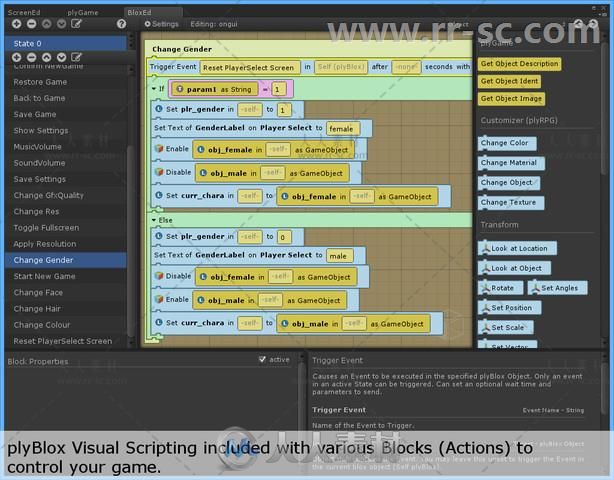 视觉游戏开发工具编辑器扩充Unity游戏素材资源