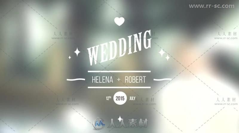 简单浪漫温馨的婚礼文字标题动画AE模板  Videohive Wedding Titles Pack