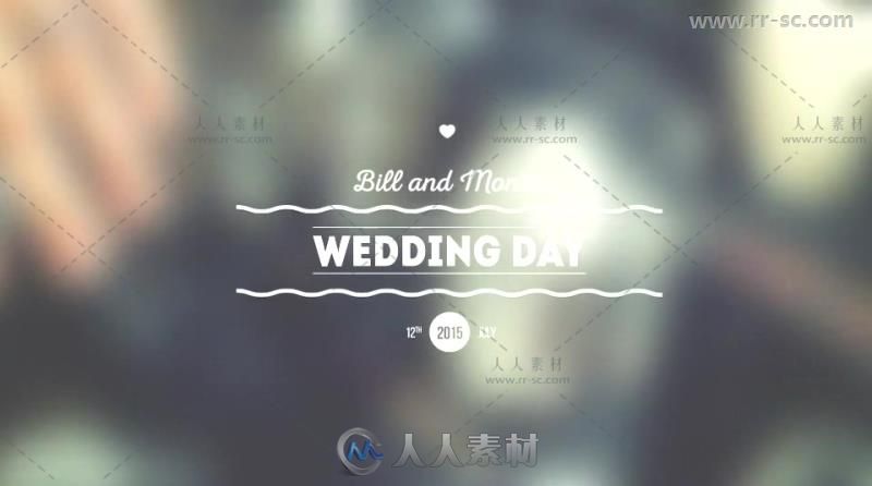 简单浪漫温馨的婚礼文字标题动画AE模板  Videohive Wedding Titles Pack