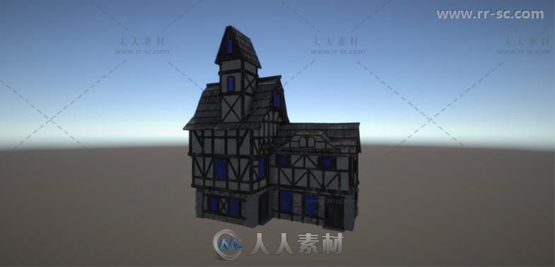 典型的中世纪建筑历史环境3D模型Unity素材资源