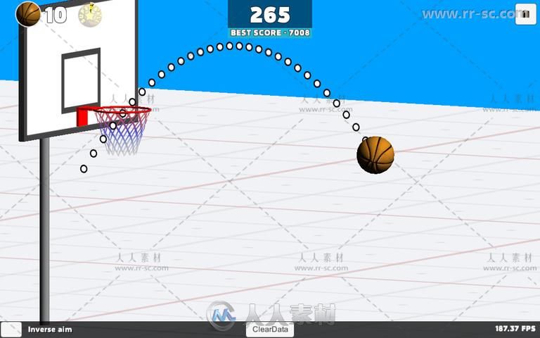 篮球射击游戏样板完整项目Unity素材资源