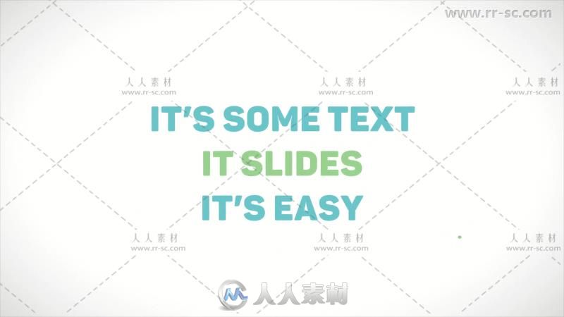 现代简单的弹性文字滑动动画展示AE模板  Videohive Easy Sliding Text 20526604