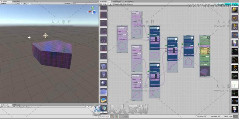 形状逻辑节点建模编辑器扩充Unity游戏素材资源