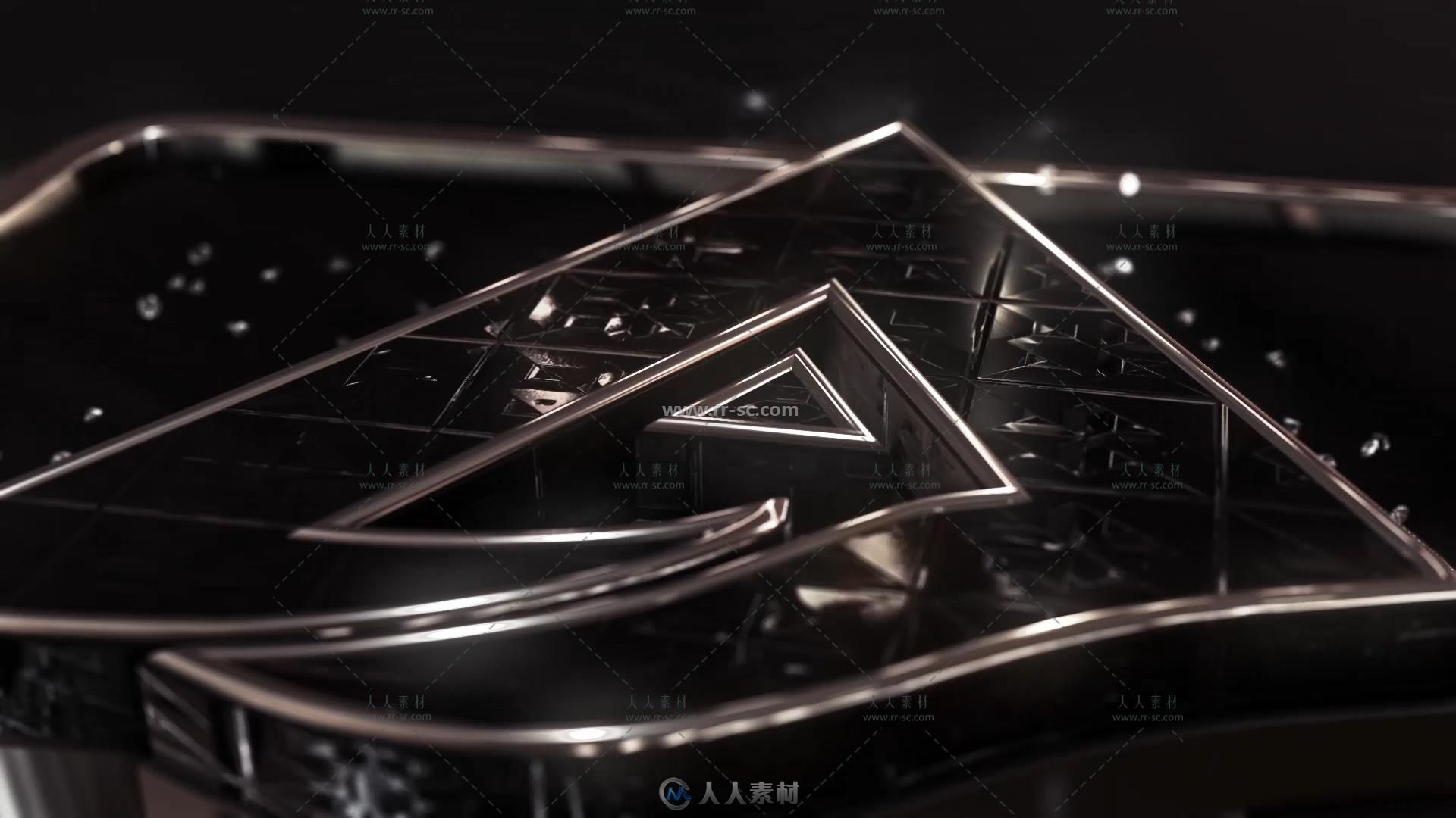 巨幅黄金钻石Logo演绎动画AE模版