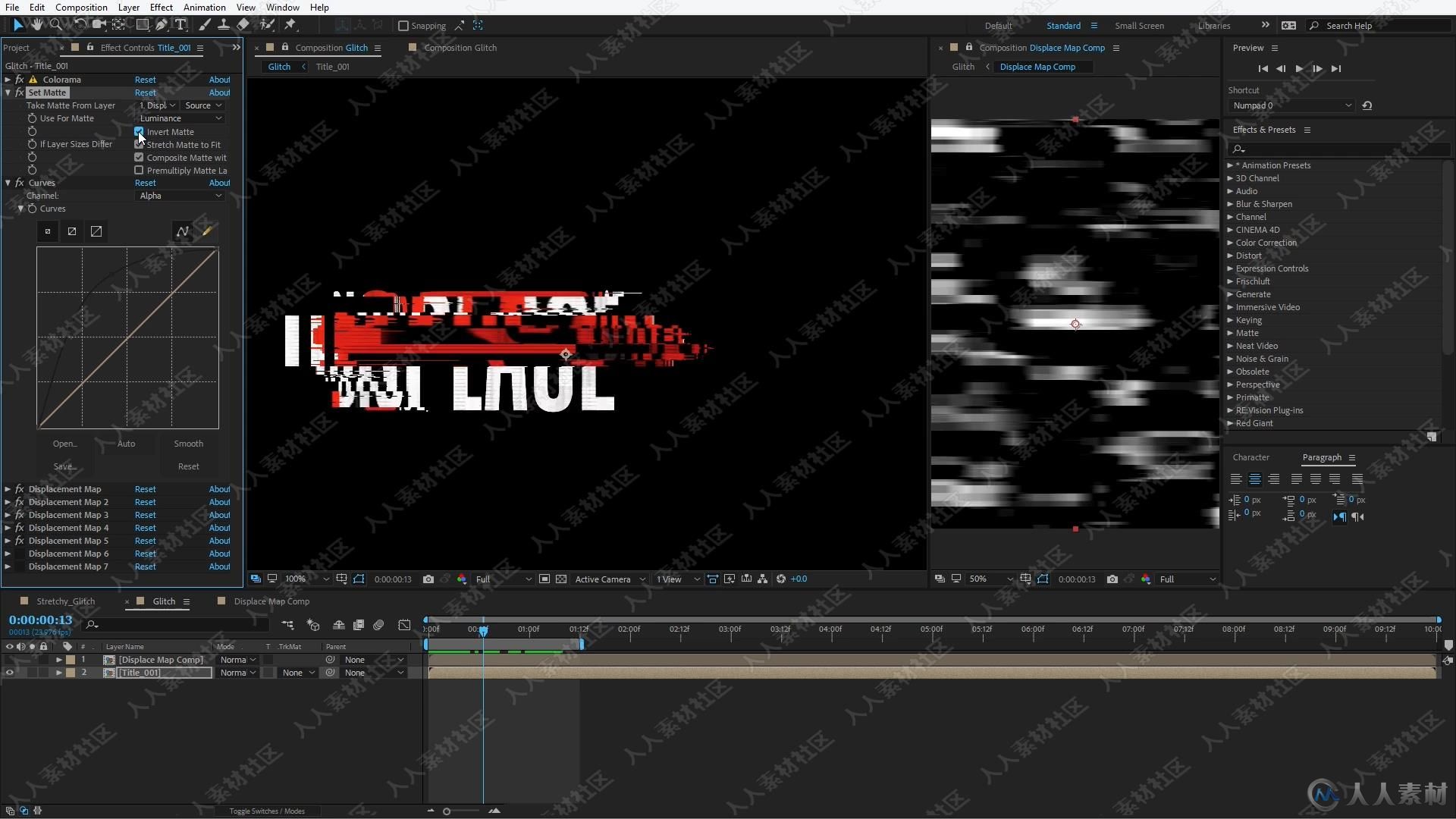AE超酷信号干扰特效Logo演绎动画视频教程